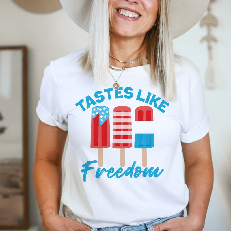 Tastes Like Freedom Graphic Tee – Funny Patriotic Shirt