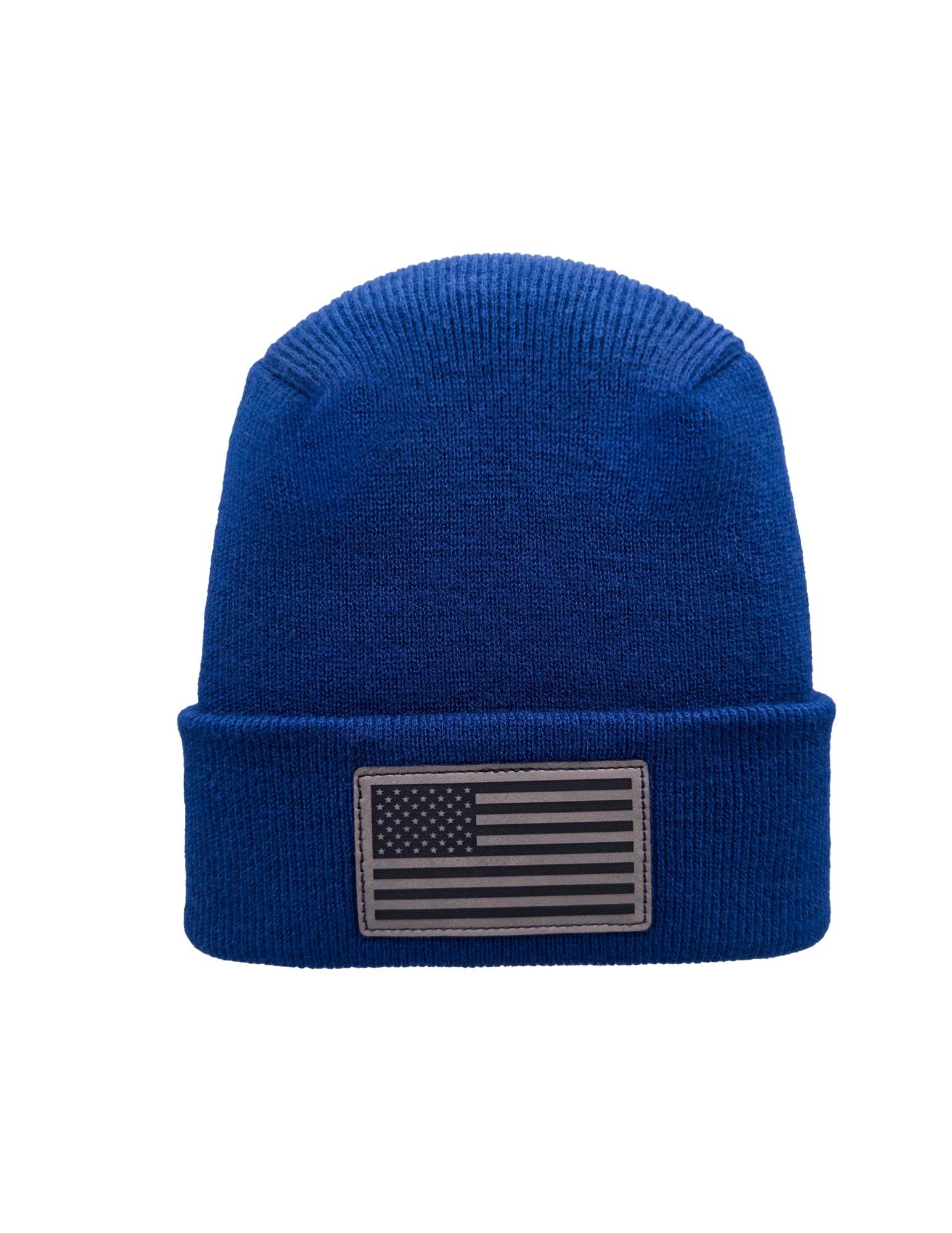Haakwear American Flag Beanie – H Stitch Knit Cuffed USA Made