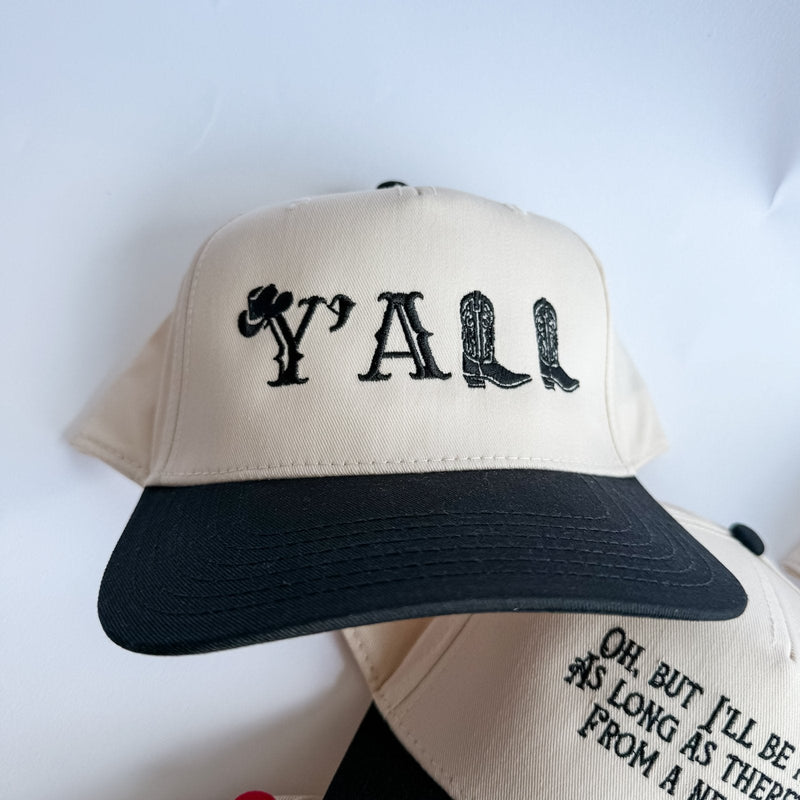Y'all Trucker Hat – Western Style Mesh Snapback Cap