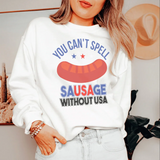 You Can't Spell Sausage Without USA Graphic Tee – Funny Patriotic